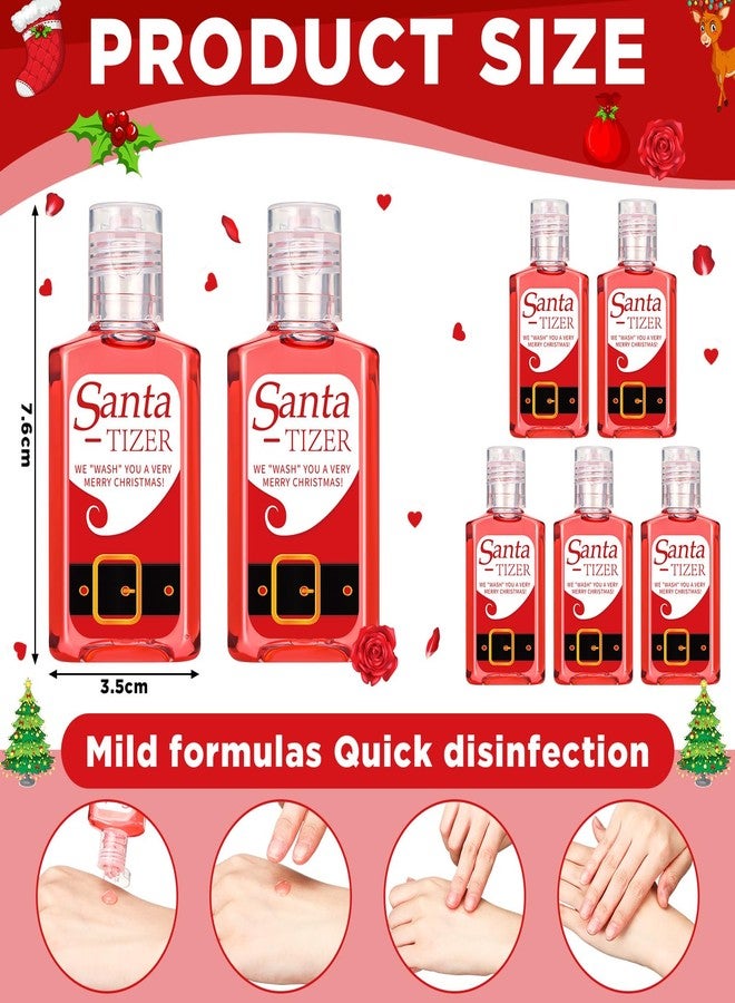 Oudain 50 Pcs Christmas Santa Mini Hand Sanitizer Bulk Christmas Gift Favors Small Hand Sanitizer for Guest 1fl oz Travel Size Hand Soap Gift for Christmas Xms Party Supplies - Image 2